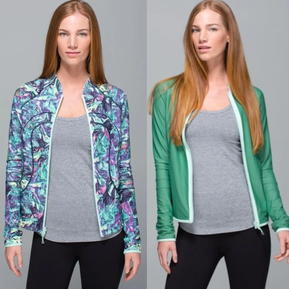 lululemon Find Your‎ Bliss Reversible Jacket Vintage Green Iridescent